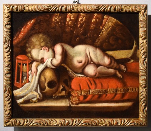 Antiquités - Memento Mori" - 17th-century,   Lombard School  